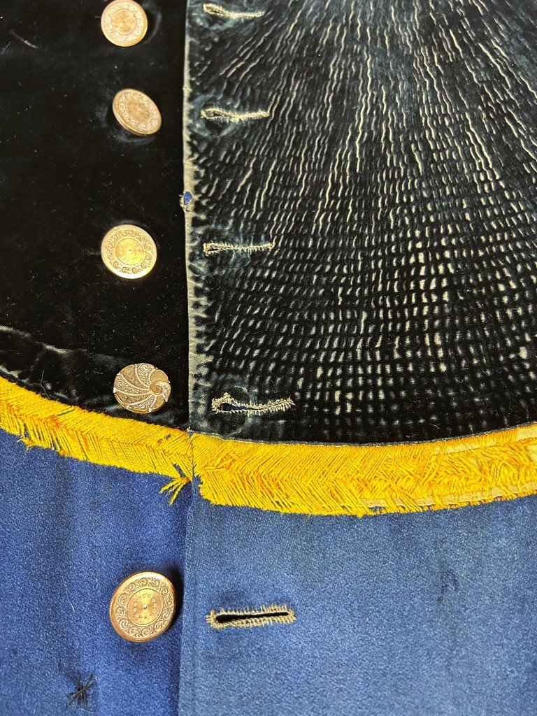 Breton Chupenn Jacket In Embroidered Indigo Wool Cloth - Quimper Region Circa 1880-1900-photo-6