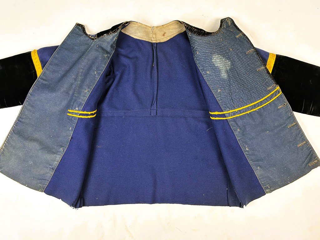 Breton Chupenn Jacket In Embroidered Indigo Wool Cloth - Quimper Region Circa 1880-1900-photo-7