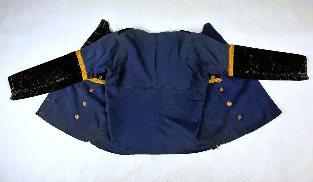 Breton Chupenn Jacket In Embroidered Indigo Wool Cloth - Quimper Region Circa 1880-1900-photo-8