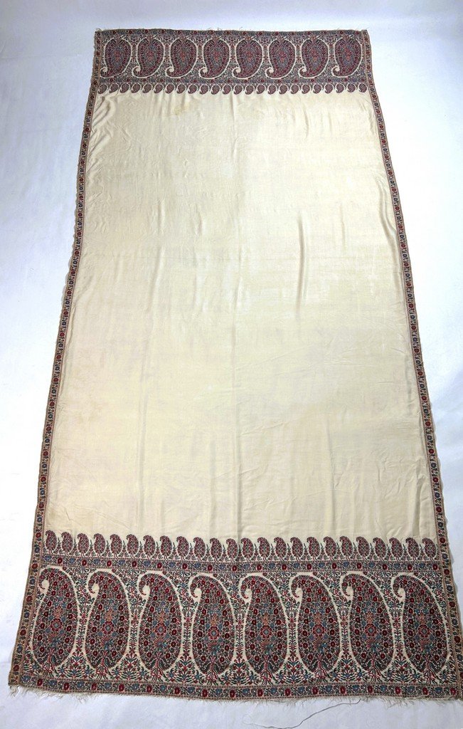 Paisley Cashmere Shawl, Empire Or Regency Style - Scotland Circa 1800-1825-photo-2