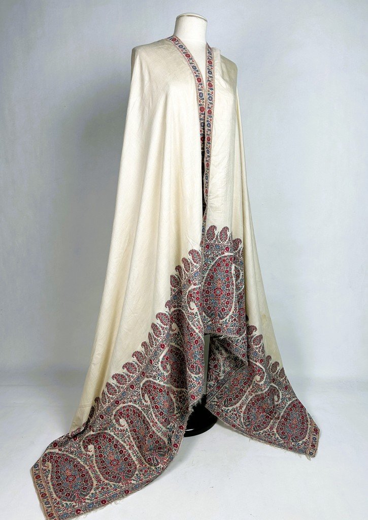 Paisley Cashmere Shawl, Empire Or Regency Style - Scotland Circa 1800-1825-photo-3