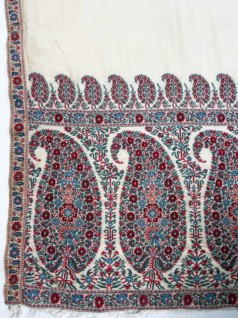 Paisley Cashmere Shawl, Empire Or Regency Style - Scotland Circa 1800-1825-photo-1