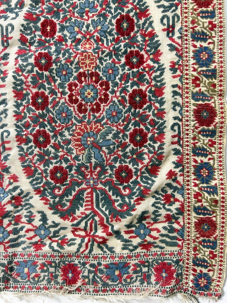 Paisley Cashmere Shawl, Empire Or Regency Style - Scotland Circa 1800-1825-photo-6