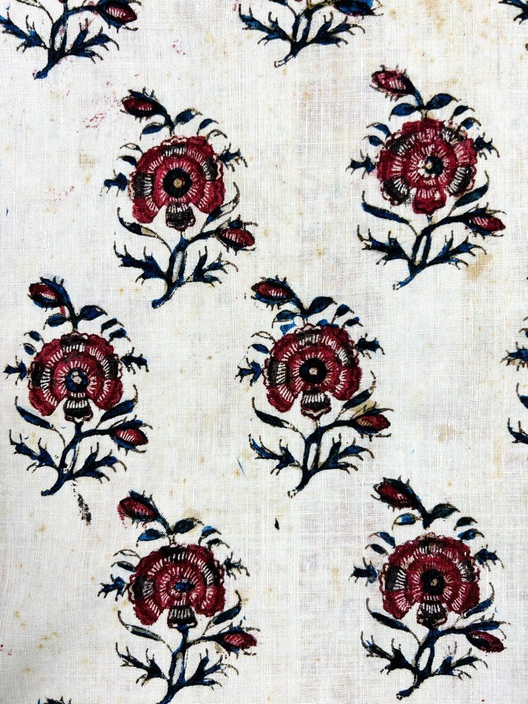 Kalamkari peint au cachet UEIC Compagnie des Indes anglaise - Indes, Machilipatnam début XIXe -photo-3