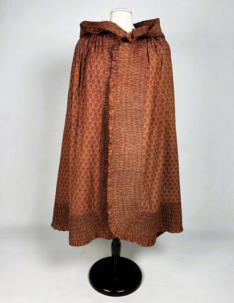 Hooded Cape In Indian Style Or Polish-style Wrap - Provence, Circa 1800–1820-photo-3