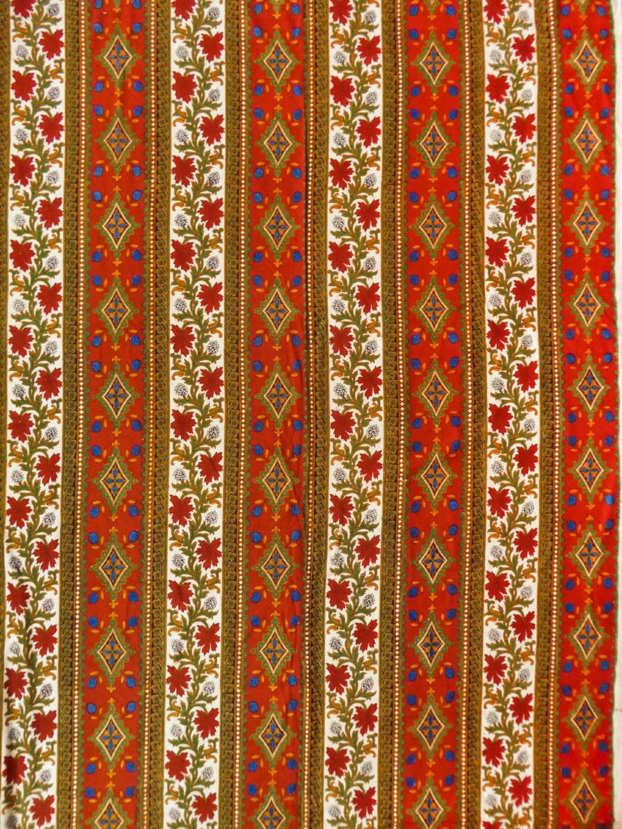 Printed Bourette De Soie Curtain – Napoleon III Period-photo-2