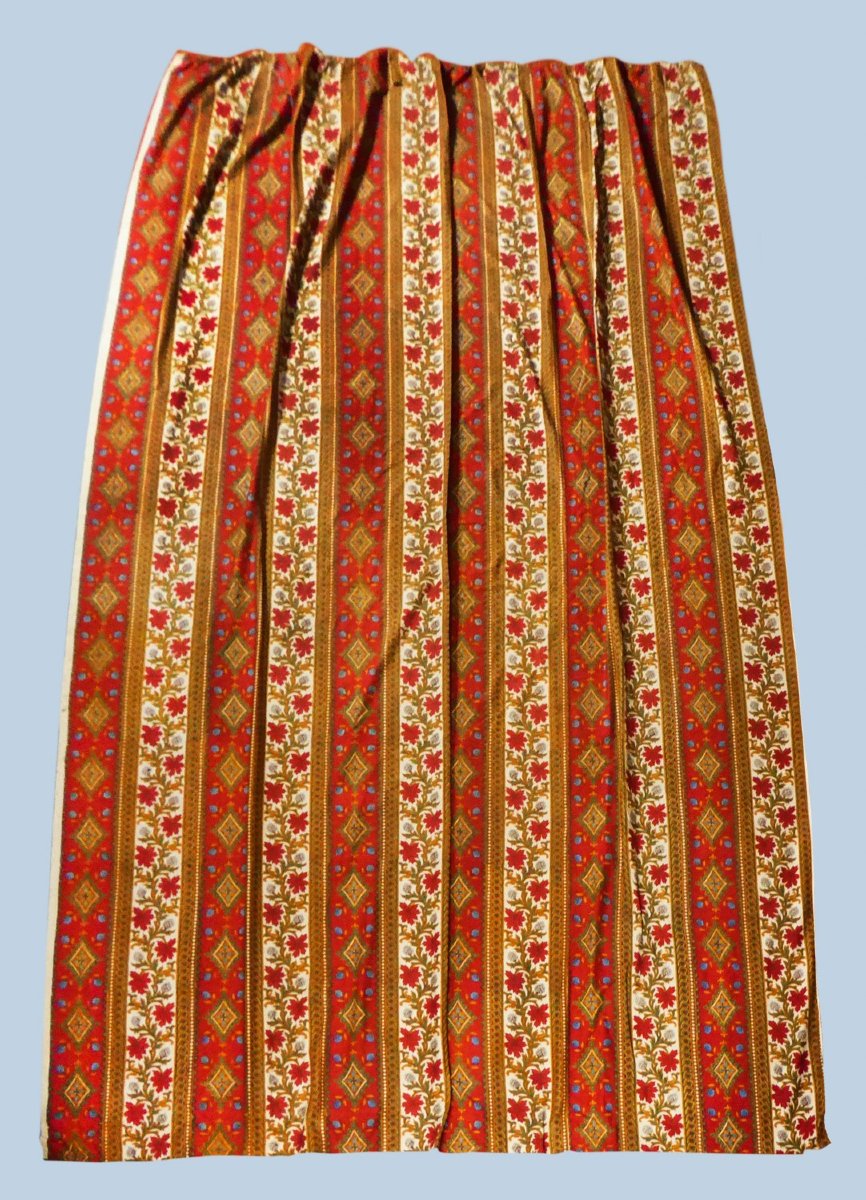 Printed Bourette De Soie Curtain – Napoleon III Period-photo-3