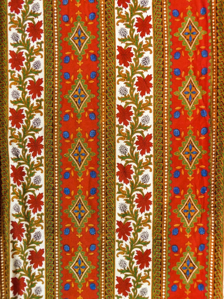 Printed Bourette De Soie Curtain – Napoleon III Period-photo-4
