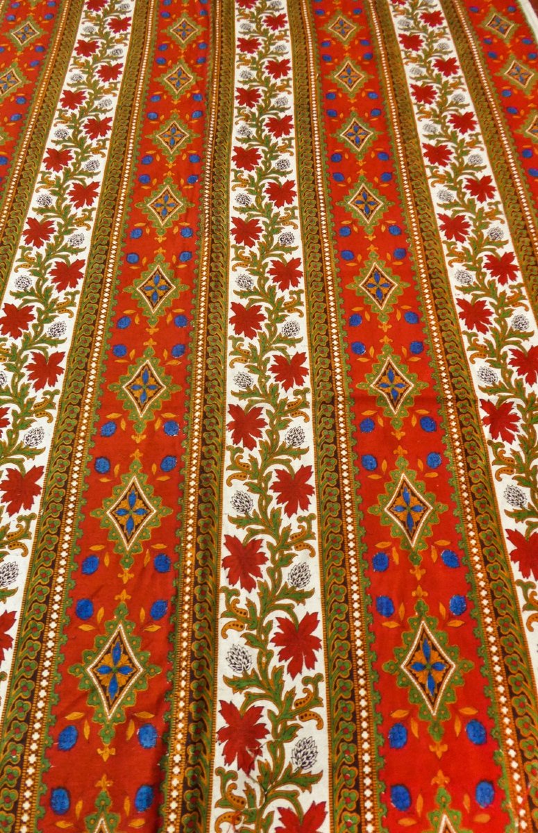 Printed Bourette De Soie Curtain – Napoleon III Period-photo-1