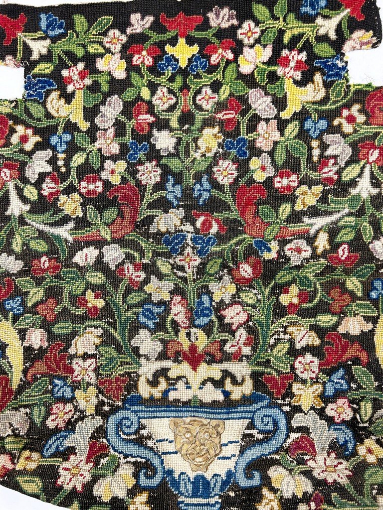 Louis XIV Armchair Upholstery With Stitched Patterns - France, Second Half Of The 17th Century-photo-4