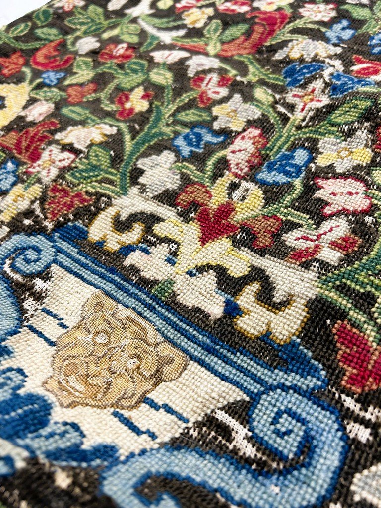 Louis XIV Armchair Upholstery With Stitched Patterns - France, Second Half Of The 17th Century-photo-1