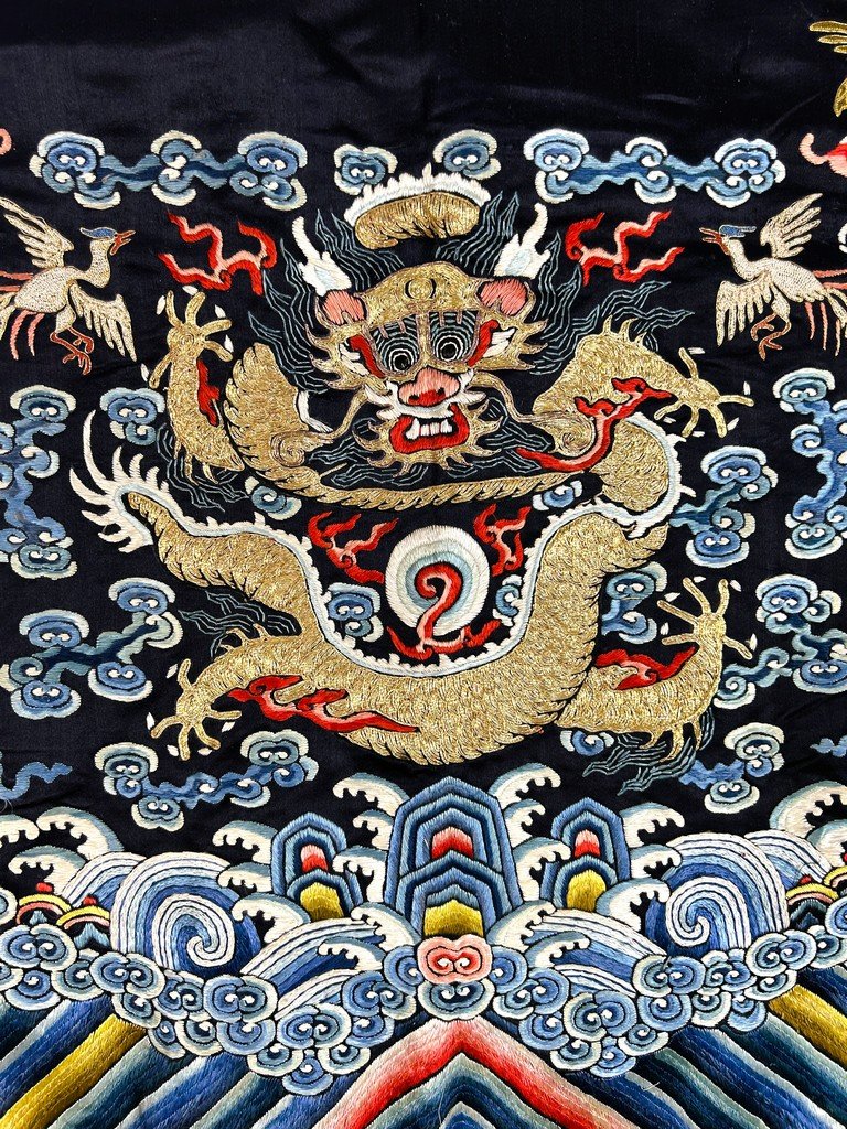 Xia Pei ou veste de cérémonie brodée - Chine dynastie Qing XIXe siècle-photo-4