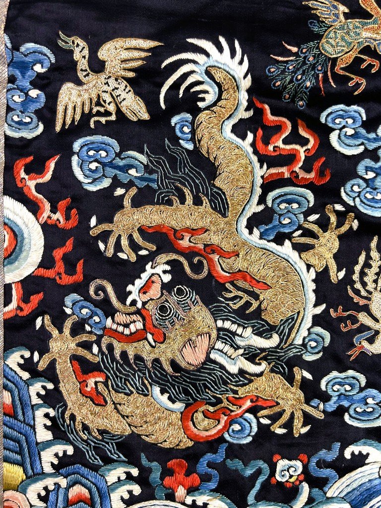 Xia Pei ou veste de cérémonie brodée - Chine dynastie Qing XIXe siècle-photo-3