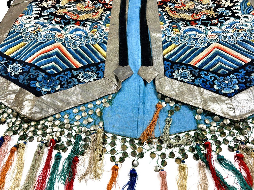 Xia Pei ou veste de cérémonie brodée - Chine dynastie Qing XIXe siècle-photo-5