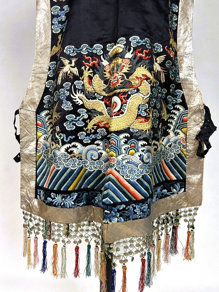 Xia Pei ou veste de cérémonie brodée - Chine dynastie Qing XIXe siècle-photo-8