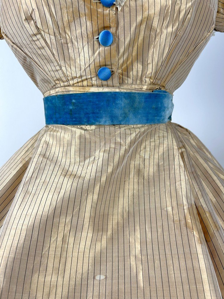 Robe à transformation en taffetas et crinoline projetée  - France Second Empire Circa 1865-photo-8