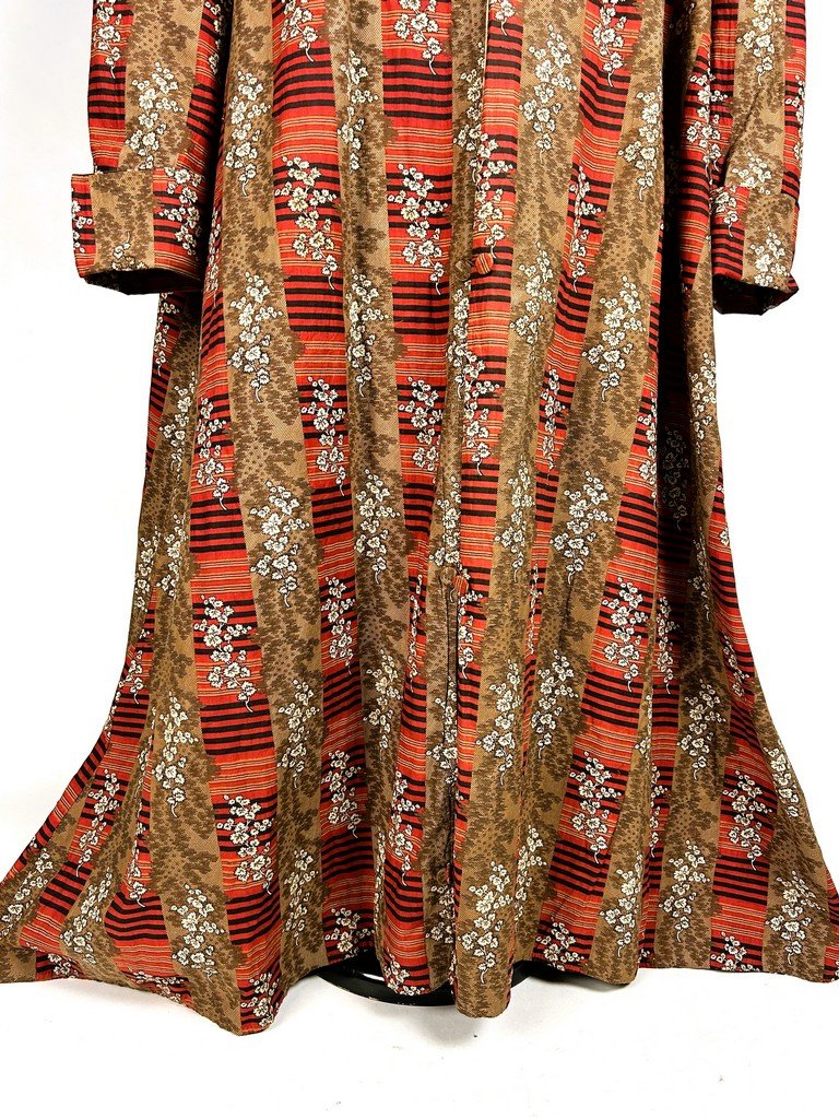 Un Banyan ou robe de chambre en indienne française Circa 1850-photo-2