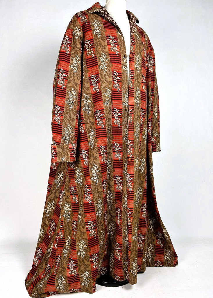 Un Banyan ou robe de chambre en indienne française Circa 1850-photo-1