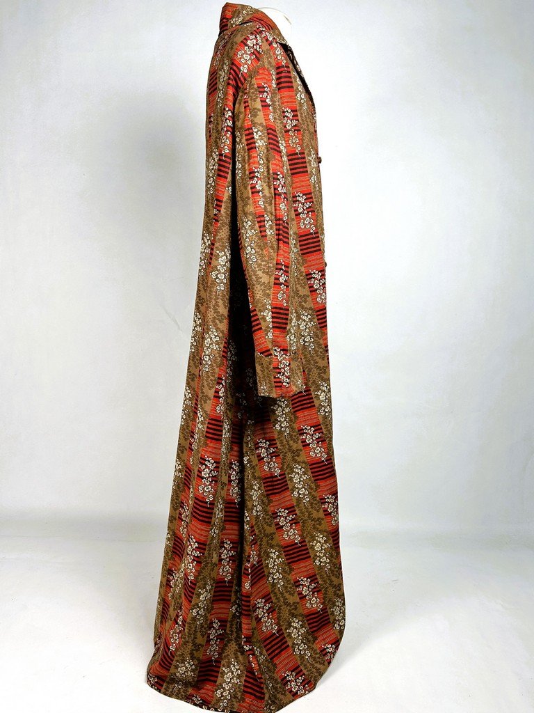 Un Banyan ou robe de chambre en indienne française Circa 1850-photo-2