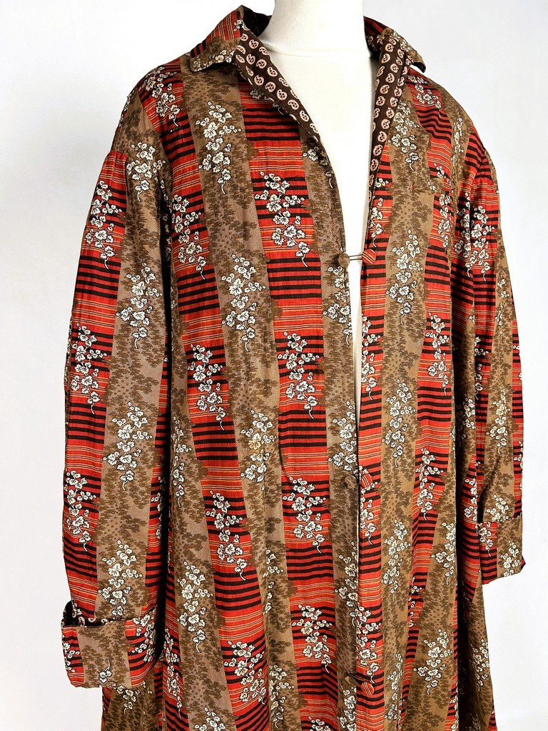 Un Banyan ou robe de chambre en indienne française Circa 1850