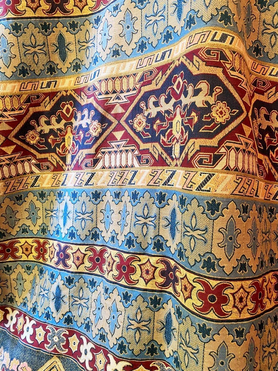 Curtain Or Door Panel In The Style Of The Ballets Russes, Jacquard-woven From Cotton—france, C. 1910-photo-7