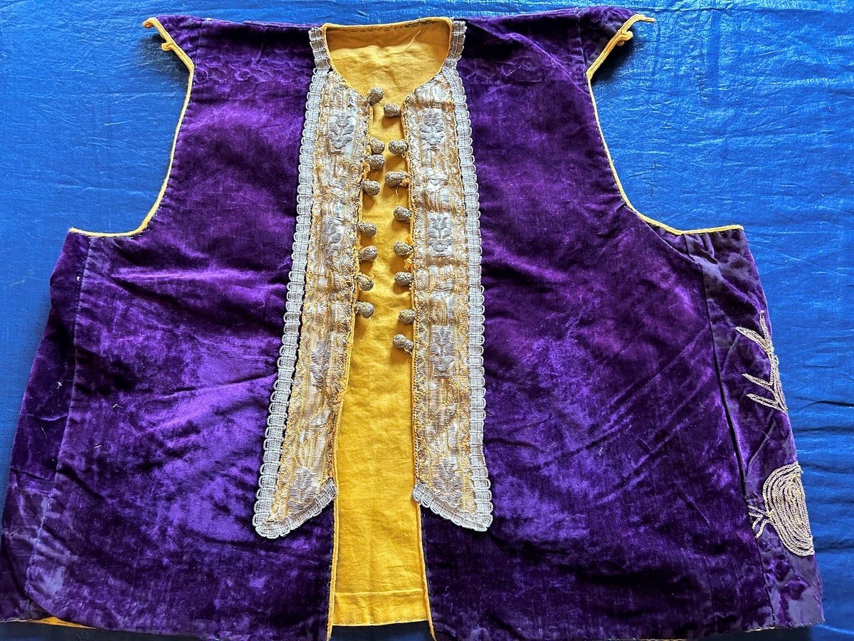 Gilet En Velours Brodé - Tunisie Circa 1920-photo-2