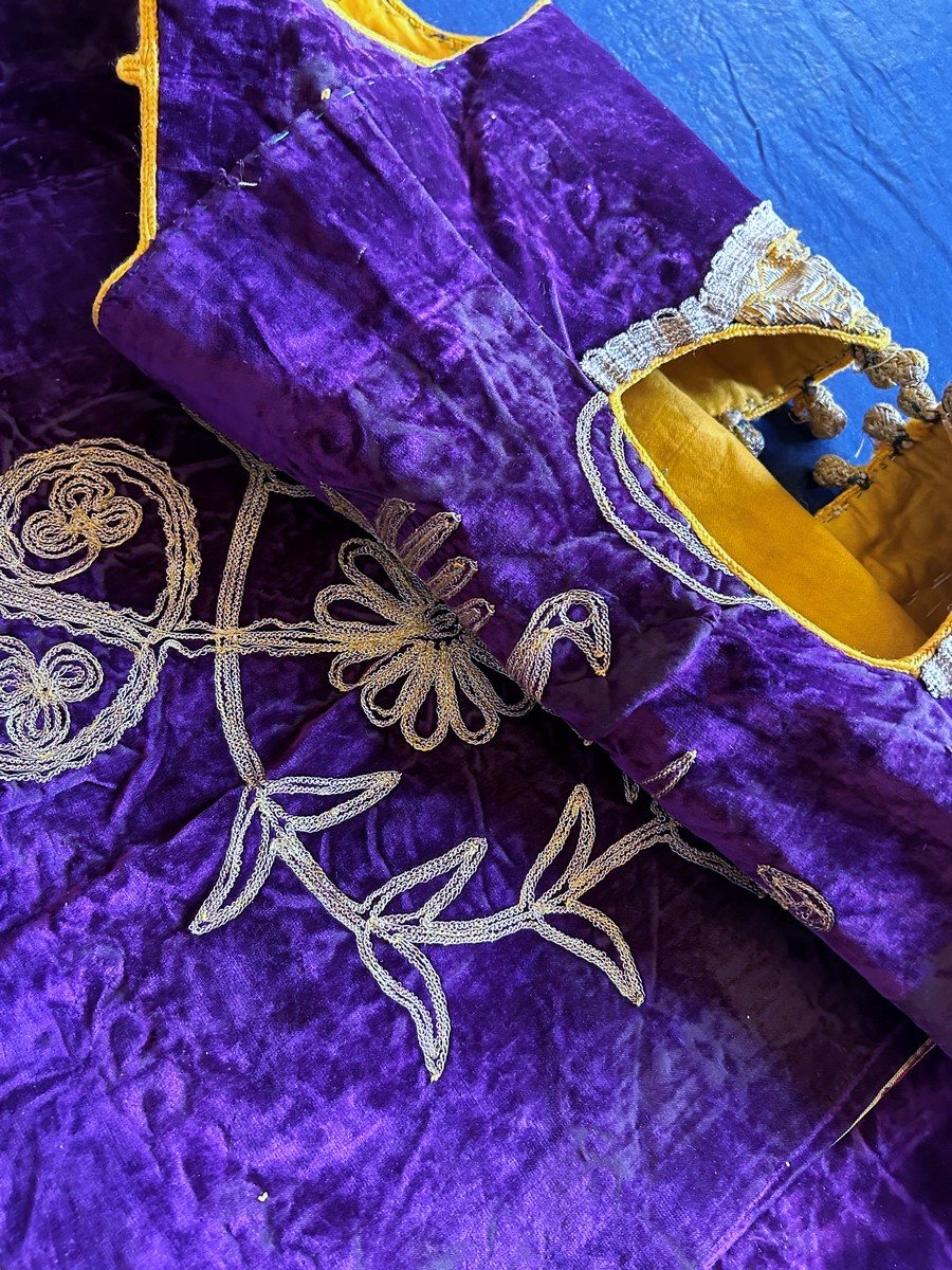 Gilet En Velours Brodé - Tunisie Circa 1920-photo-2