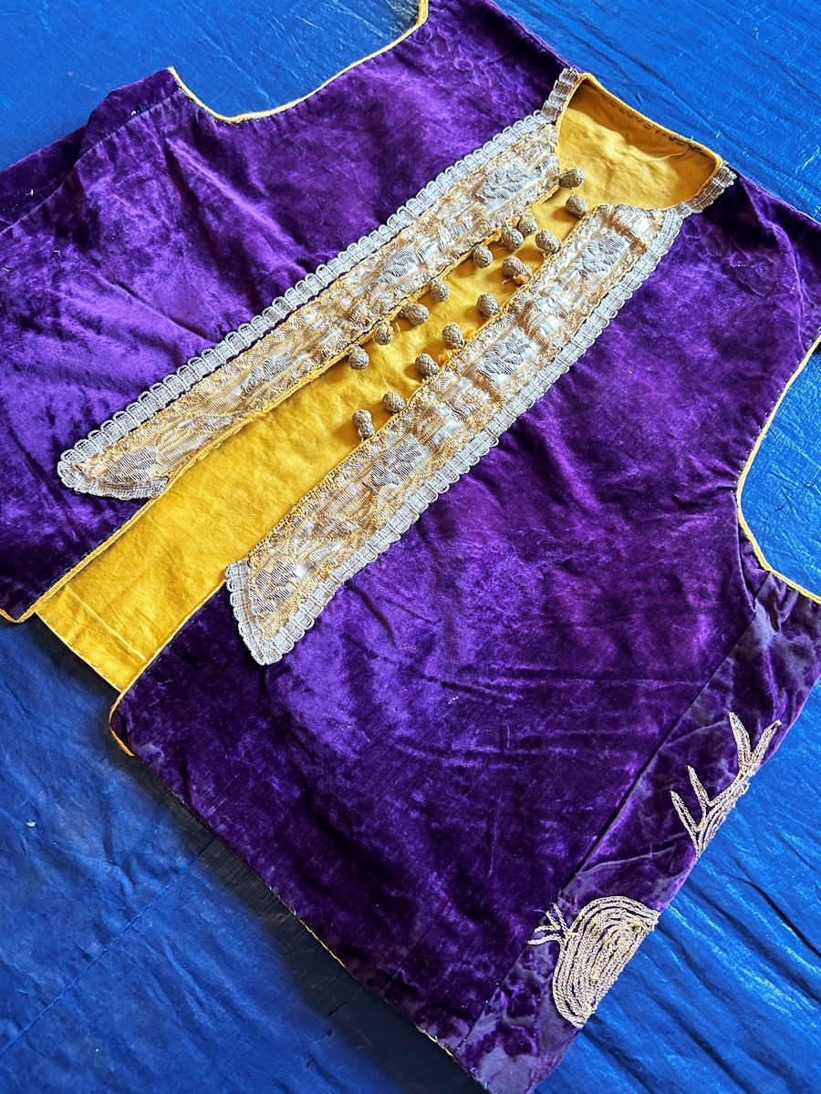 Gilet En Velours Brodé - Tunisie Circa 1920