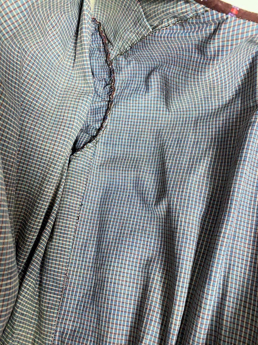 Vers 1860 une robe provençale en coton imprimé - état exceptionnel-photo-3