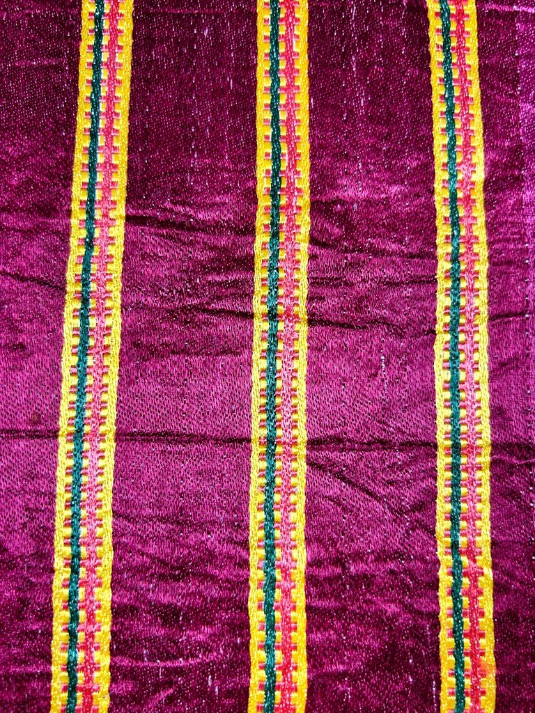 Masrhu - Indian Satin Sari With Silk And Cotton Stripes - Gujarat, Circa 1940-photo-7
