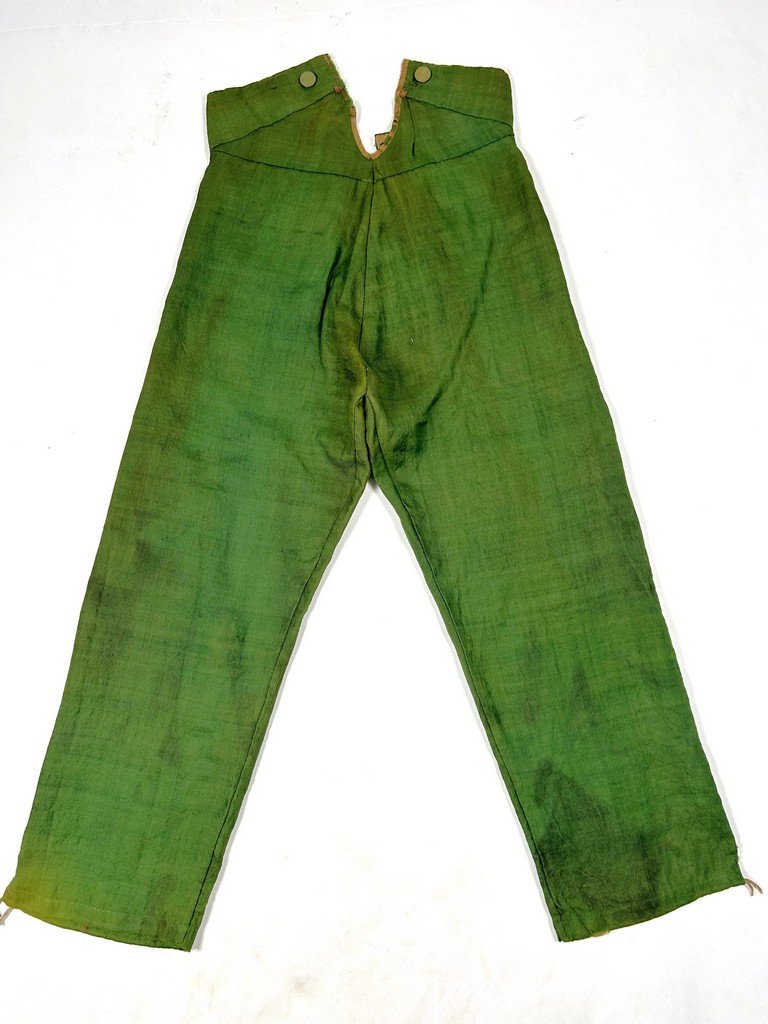 Trousers From An “incroyable” Outfit, Made Of Green-and-yellow Wool Twill—france, Circa 1795–1805-photo-8