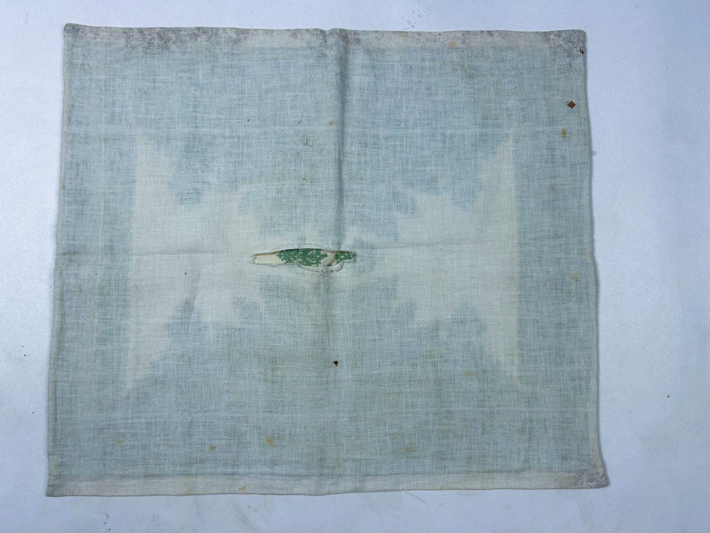 Turquoise Embroidery From Fez On A Cushion Cover - Morocco, Circa 1900–1950-photo-5