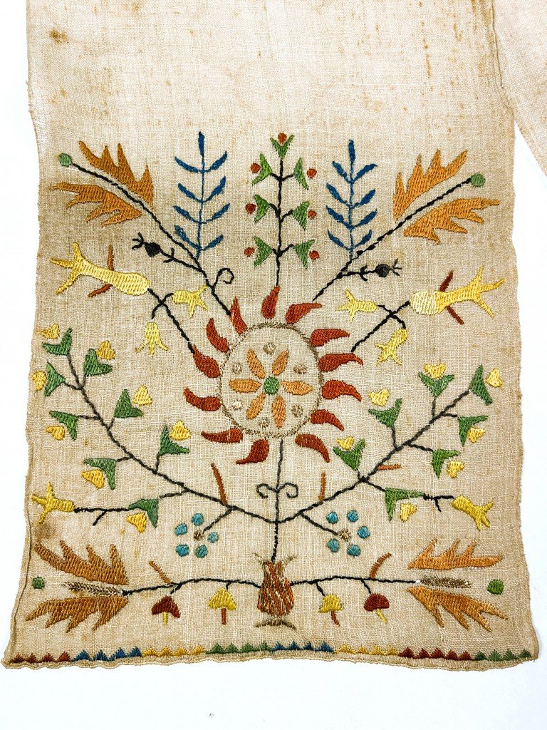 Un voile étole brodée orthodoxe - Grèce d'inspiration Ottomane - début XXe siècle-photo-3