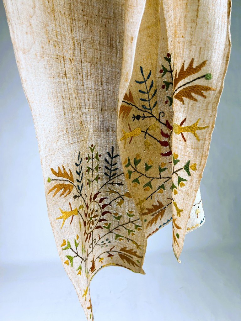 Un voile étole brodée orthodoxe - Grèce d'inspiration Ottomane - début XXe siècle-photo-3