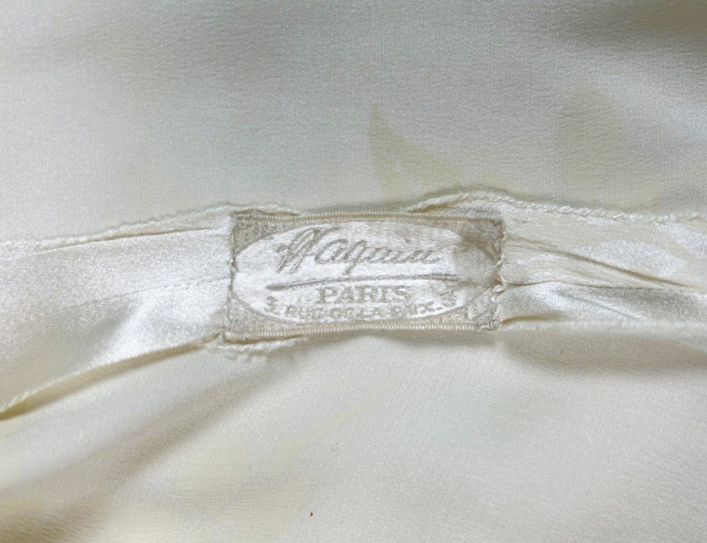 Pyjama du soir en satin Duchesse imprimé de la Maison Paquin - France Circa 1930 -photo-4