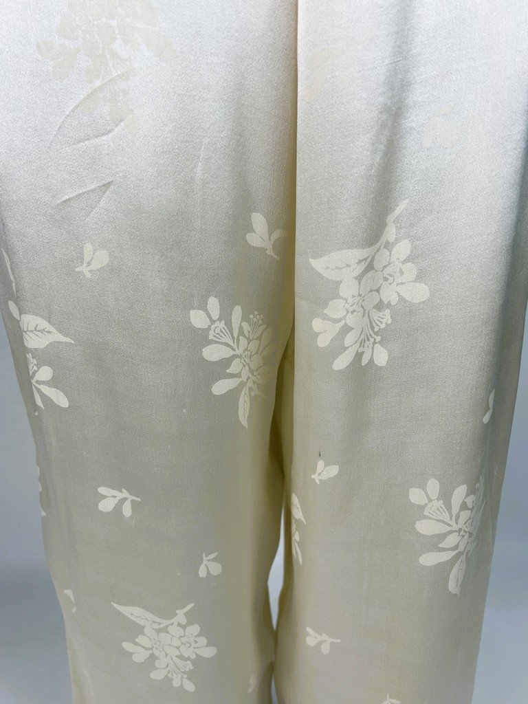 Pyjama du soir en satin Duchesse imprimé de la Maison Paquin - France Circa 1930 -photo-6