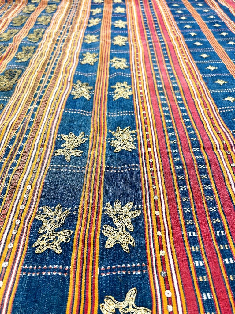 Lampong Skirt Made Of Cotton Embroidered With Gold Thread—sumatra, Indonesia, Late 19th Century-photo-2