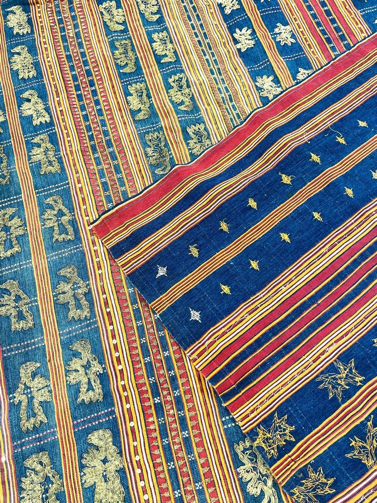 Lampong Skirt Made Of Cotton Embroidered With Gold Thread—sumatra, Indonesia, Late 19th Century-photo-6