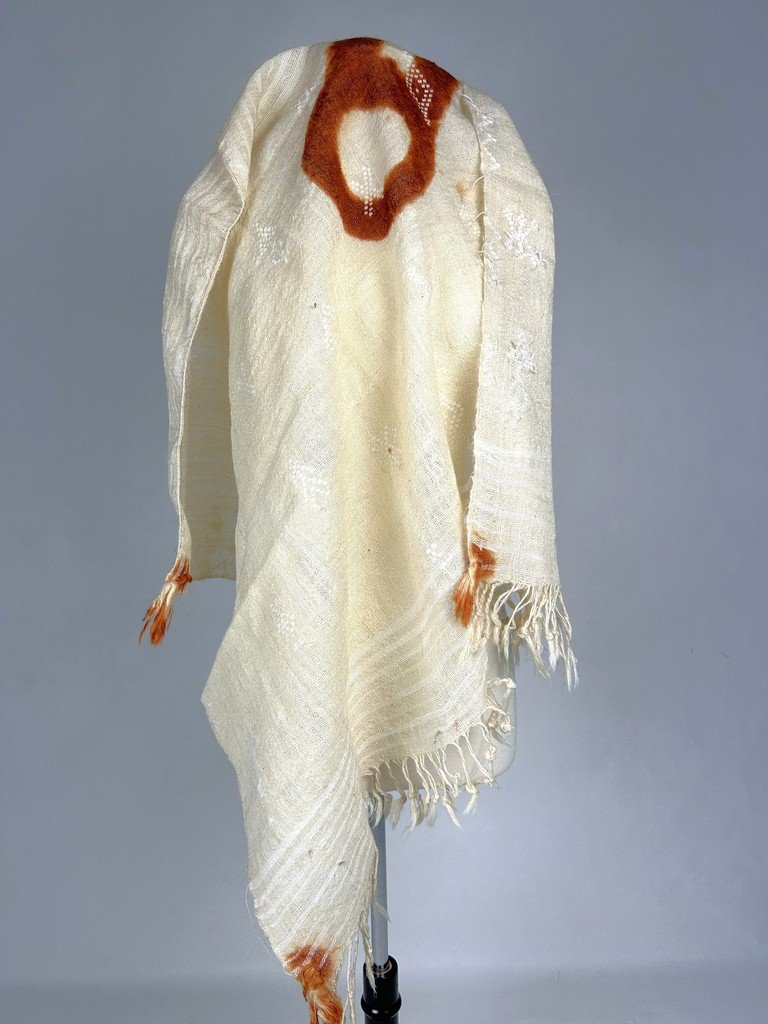 A Mouchtiya, A Berber Headscarf Dyed With Henna—tunisia, 20th Century-photo-2