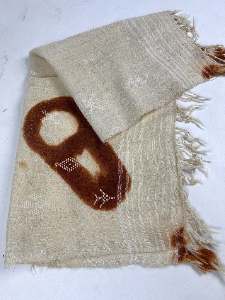 A Mouchtiya, A Berber Headscarf Dyed With Henna—tunisia, 20th Century-photo-8