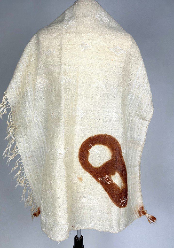 A Mouchtiya, A Berber Headscarf Dyed With Henna—tunisia, 20th Century