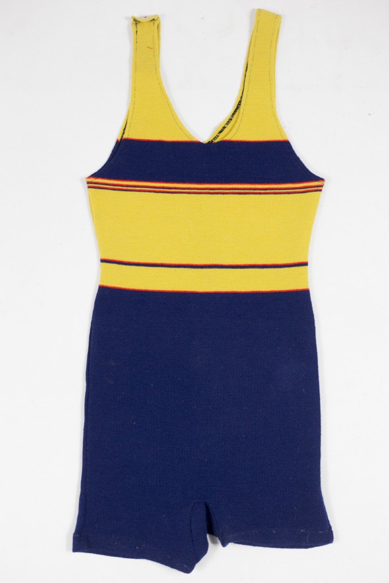 Art Deco Knitted Wool Swimwear - France Circa 1925-photo-4