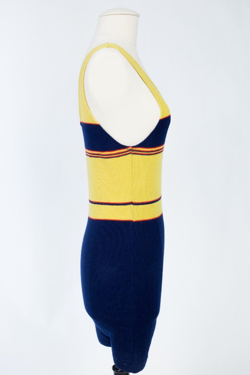 Art Deco Knitted Wool Swimwear - France Circa 1925-photo-3