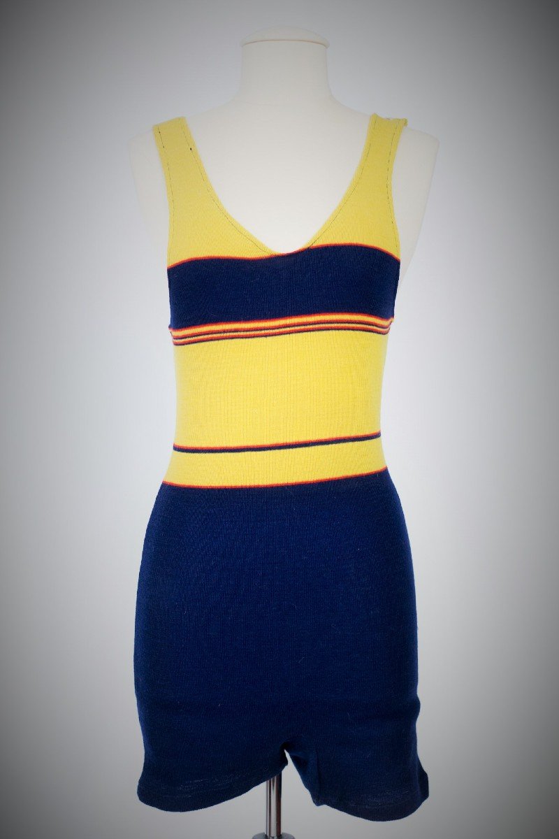 Art Deco Knitted Wool Swimwear - France Circa 1925