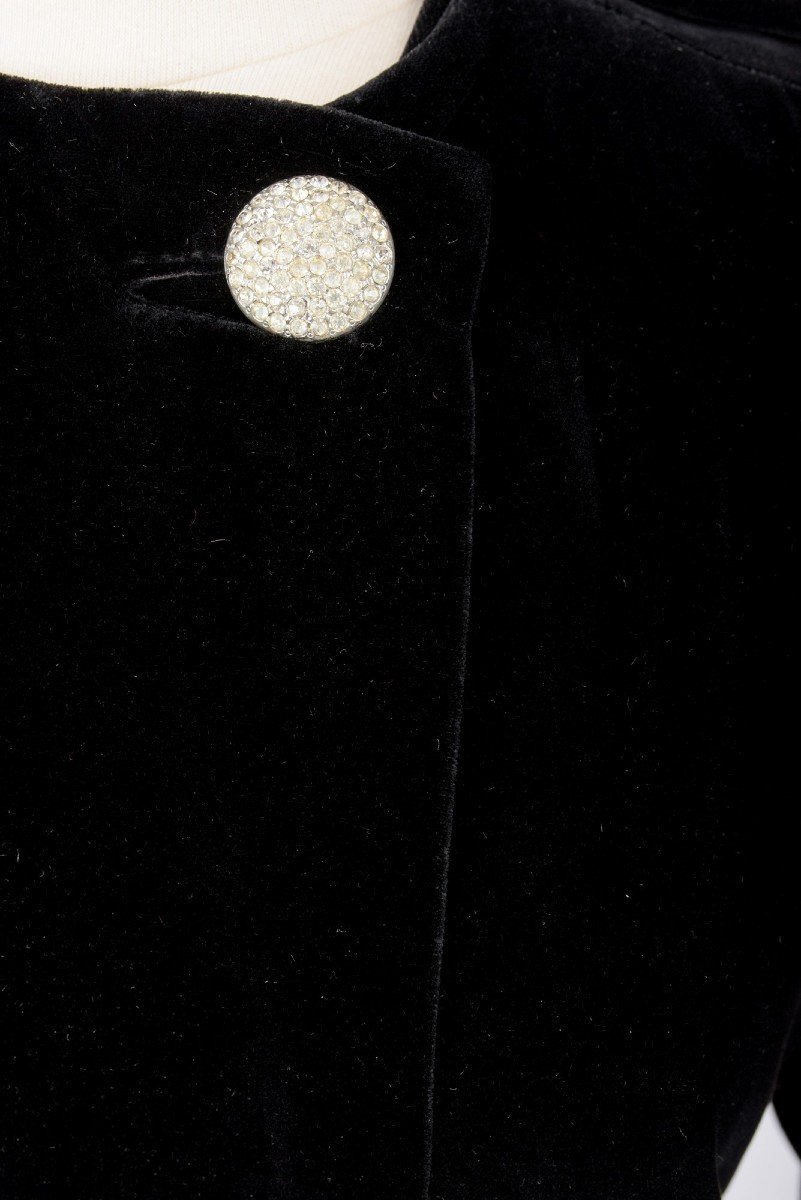 Evening Velvet Coat By Lucien Lelong Circa 1937-photo-1