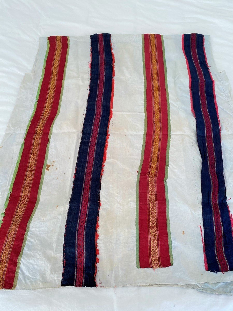 A Cotton Berber Blouse And Silk Ribbons - South Tunisia Circa 1920-photo-2