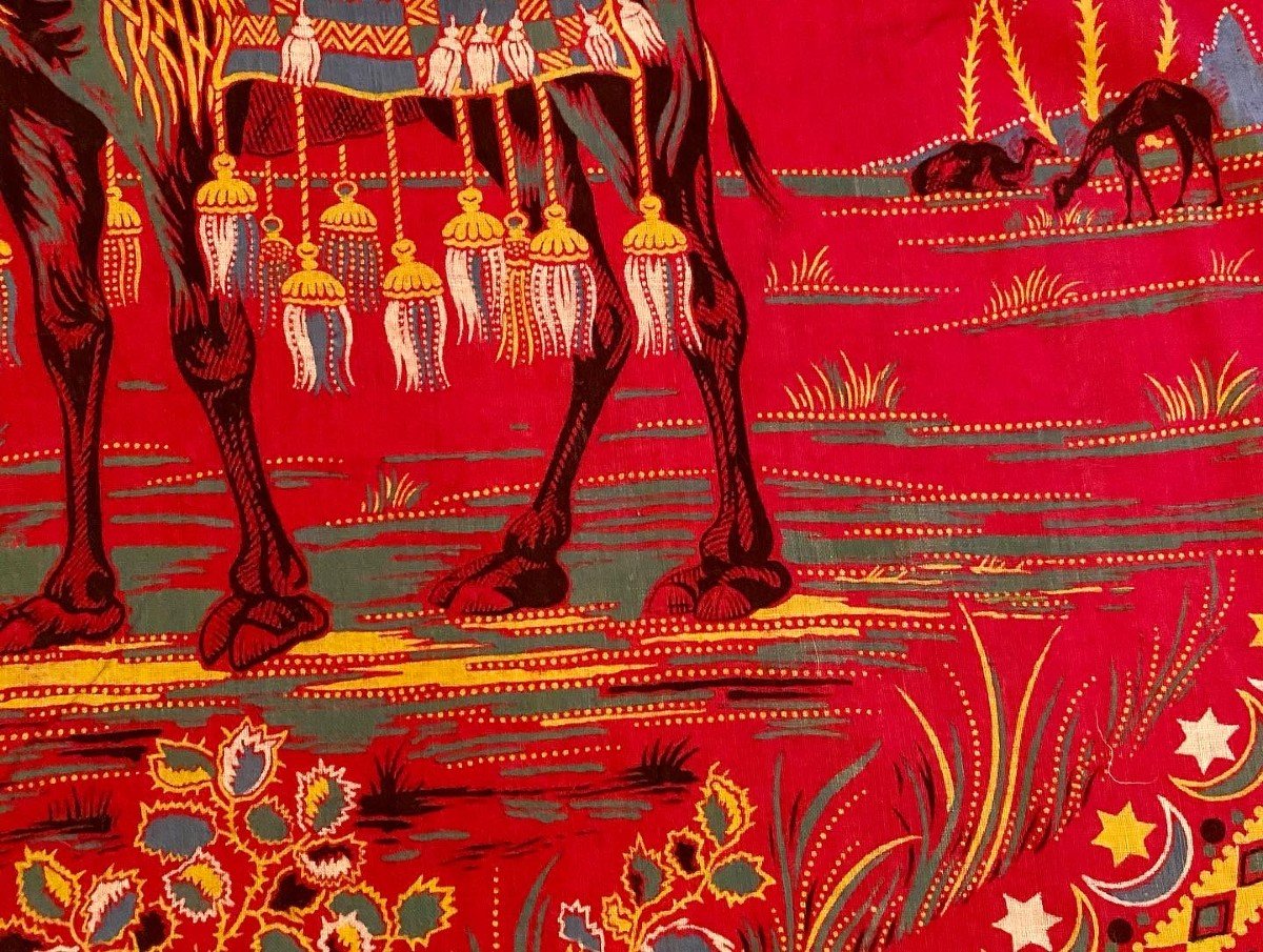  Un Fichu En Coton Imprimé Rouge Andrinople Pour Le Marché Ottoman Circa 1900-1920-photo-5