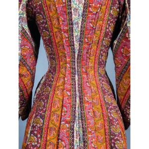 Cashmere Coat Espoliné Bayadère - Ottoman Empire Circa 1890-1900