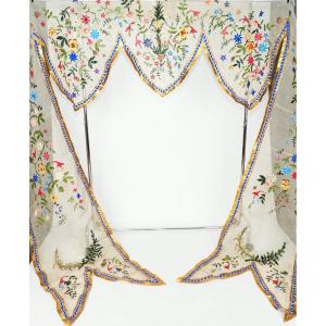 Door In Cotton Voile And Gouache Paper - France Early 20th Century