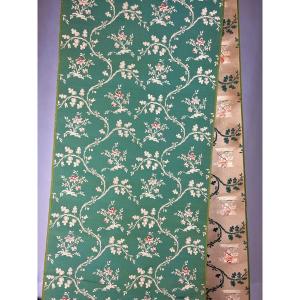 Yardage Of A Silk Lampas Bordered Green Paperback - Early 19th Century